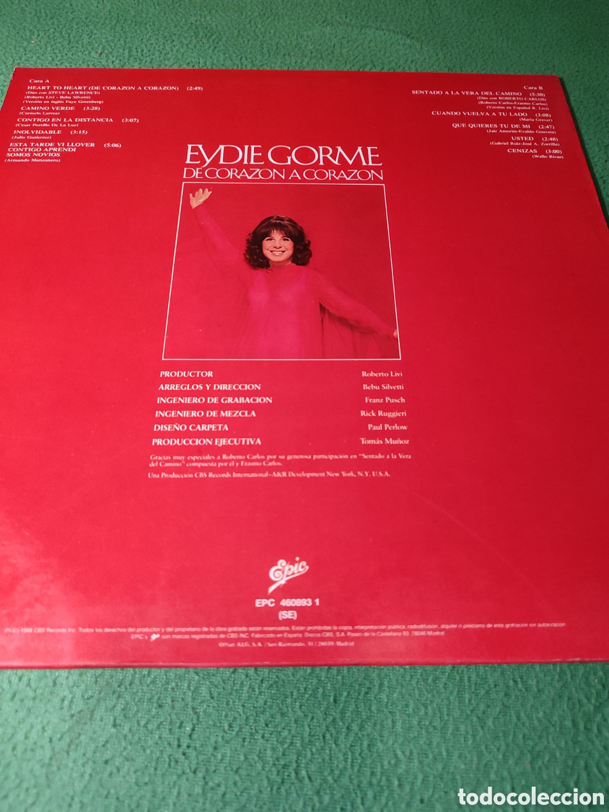 Discos de vinilo: Eydie Gorme - De coraz&oacute;n a coraz&oacute;n - Foto 4