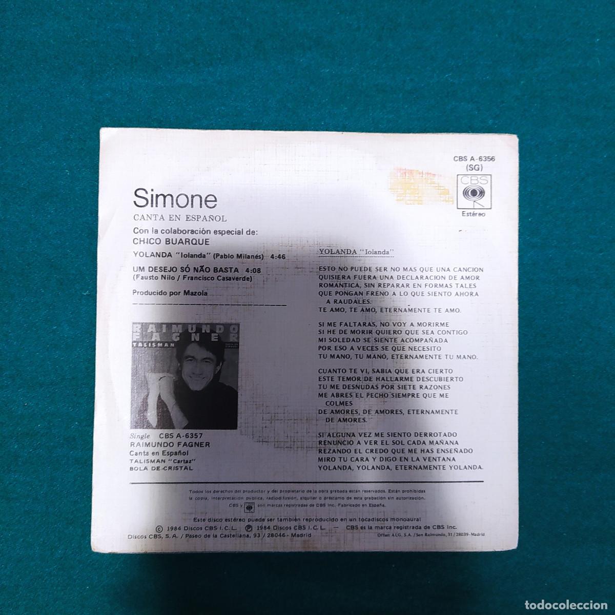 Discos de vinilo: Simone &ndash; Yolanda 1985 - Foto 2