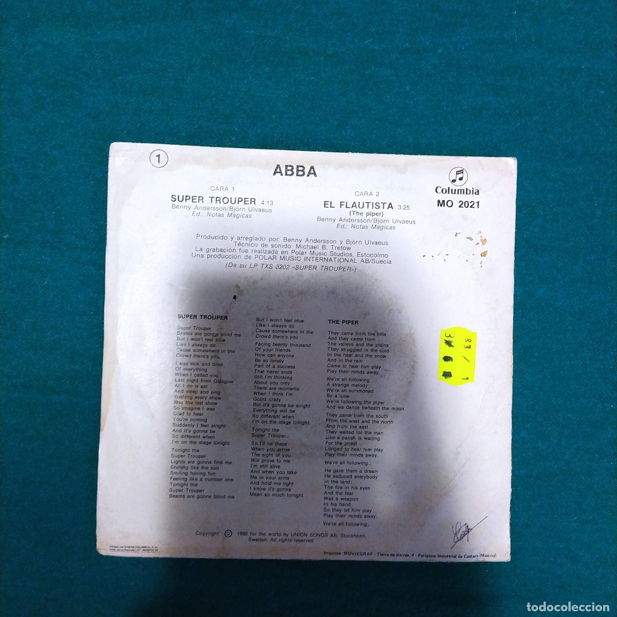 Discos de vinilo: ABBA &ndash; Super Trouper / The Piper - Foto 2