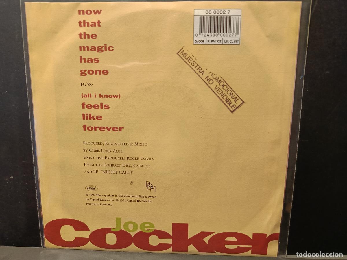 Discos de vinilo: JOE COCKER NOW THAT THE MAGIC HAS GONE SINGLE PDELUXE - Foto 2
