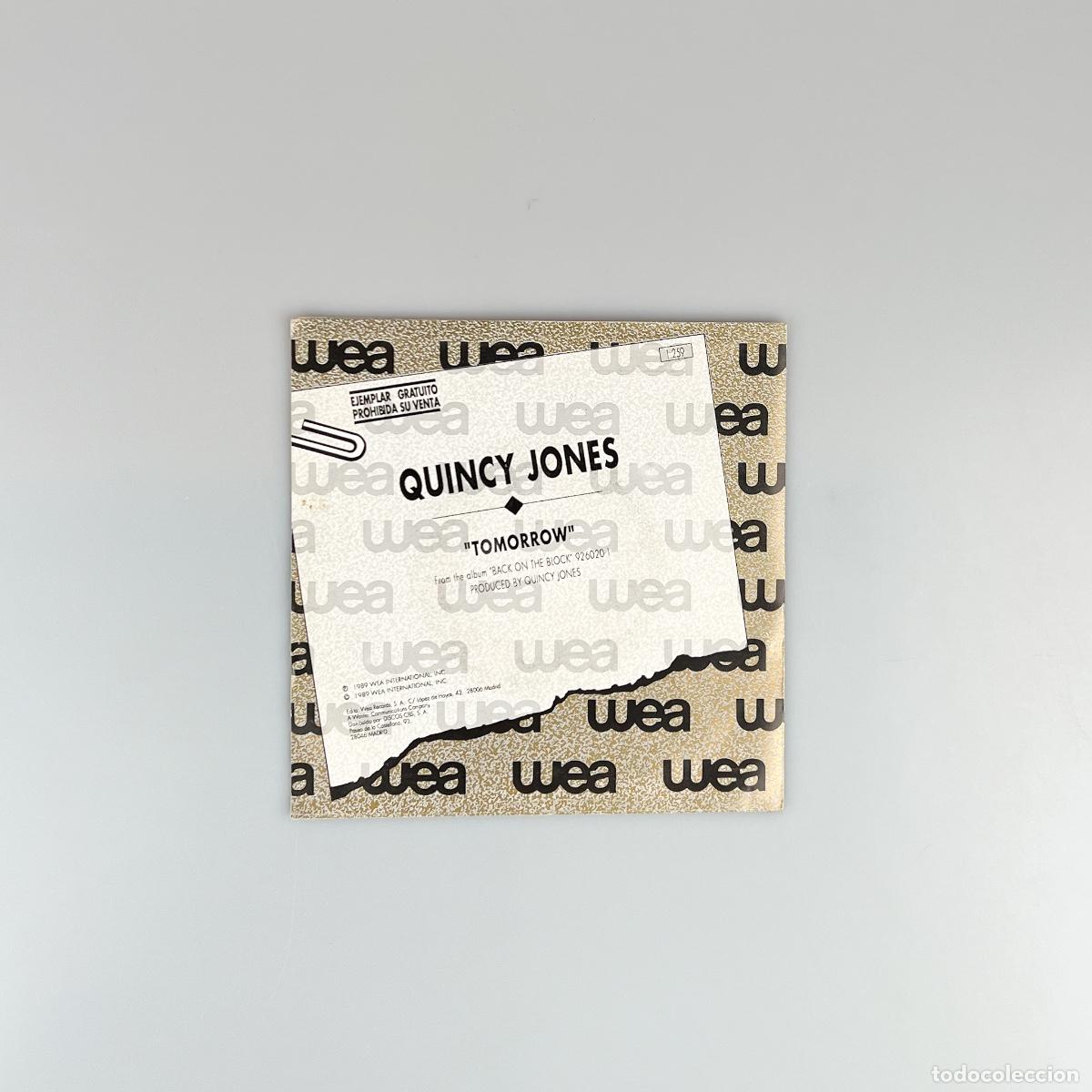 Discos de vinilo: SINGLE. Quincy Jones. Tomorrow (VG/VG+) - Foto 2