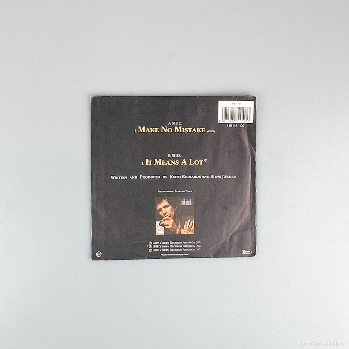 Discos de vinilo: SINGLE. Keith Richards. Make No Mistake (VG+/VG) - Foto 2