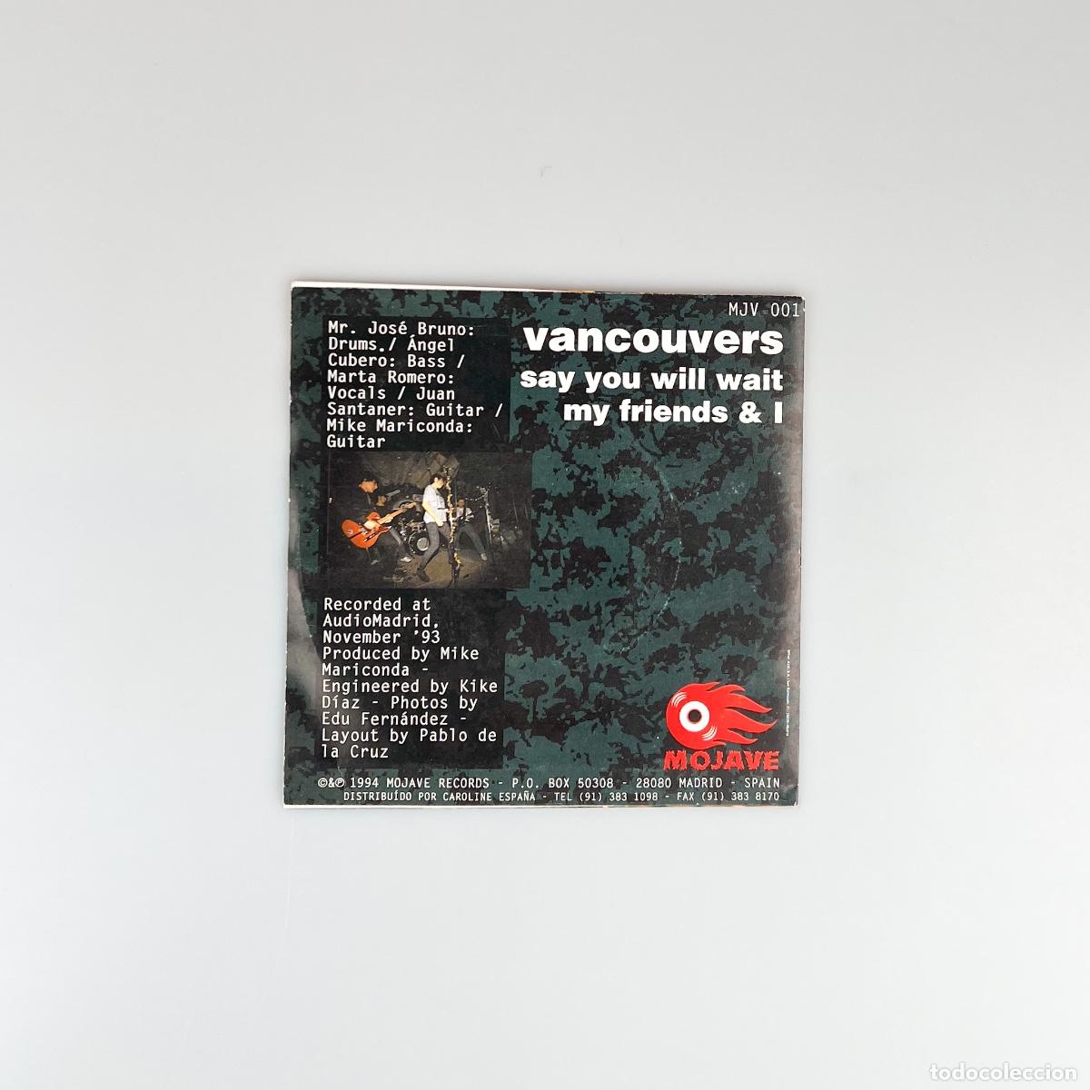 Discos de vinilo: SINGLE. Vancouvers. Say You Will Wait (VG+/VG+) - Foto 2