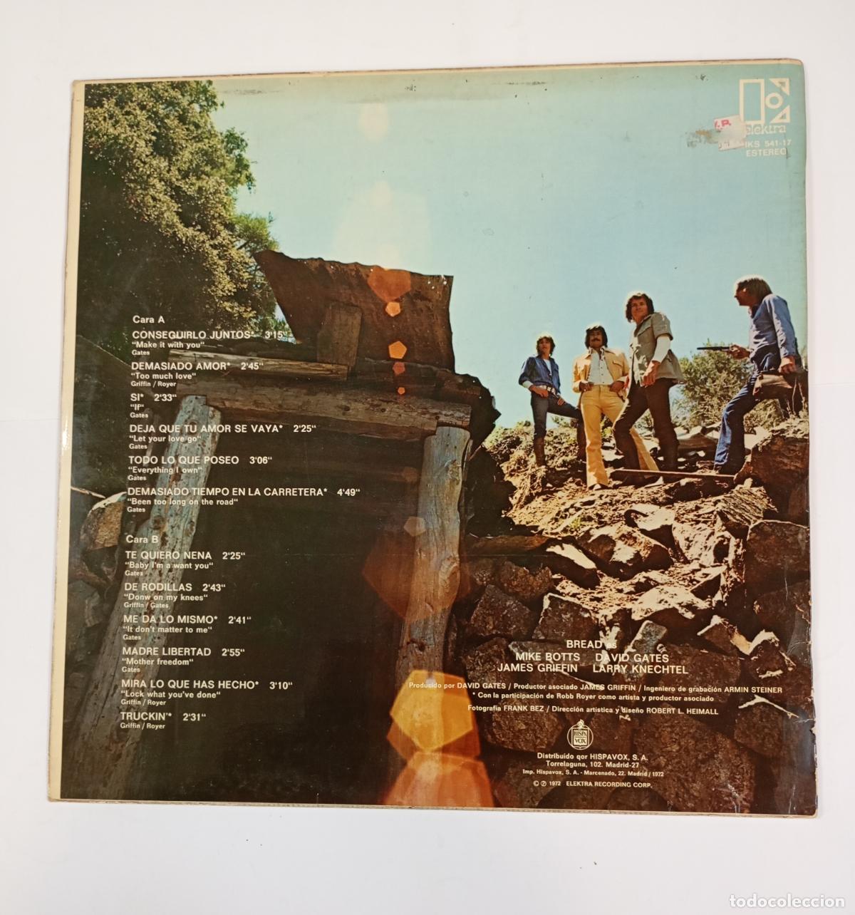 Discos de vinilo: BREAD, LO MEJOR DE BREAD. LP. TDKLP18 - Foto 2