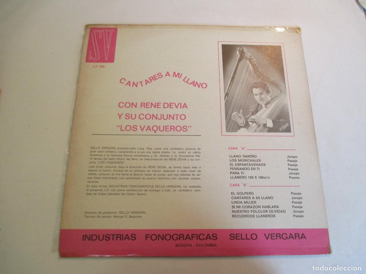 Discos de vinilo: RENE DEVIA Y SU CONJUNTO LOS VAQUEROS Cantares a mi llano Z131 - Foto 2