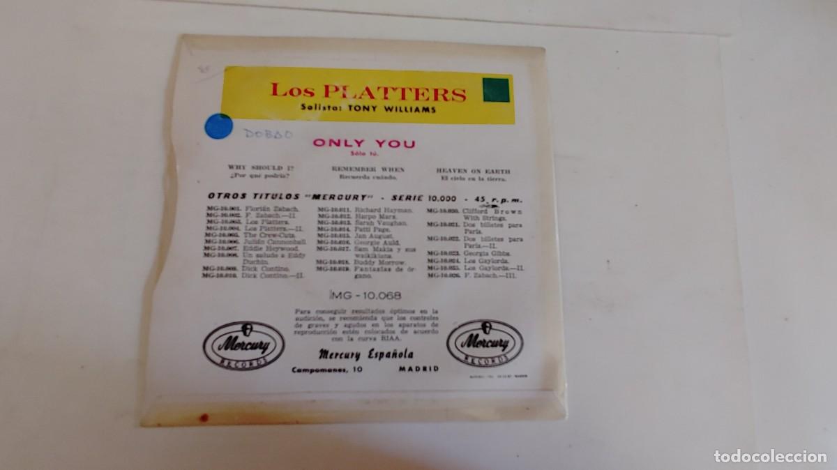 Discos de vinilo: THE PLATTERS-EP ONLY YOU +3 - Foto 2
