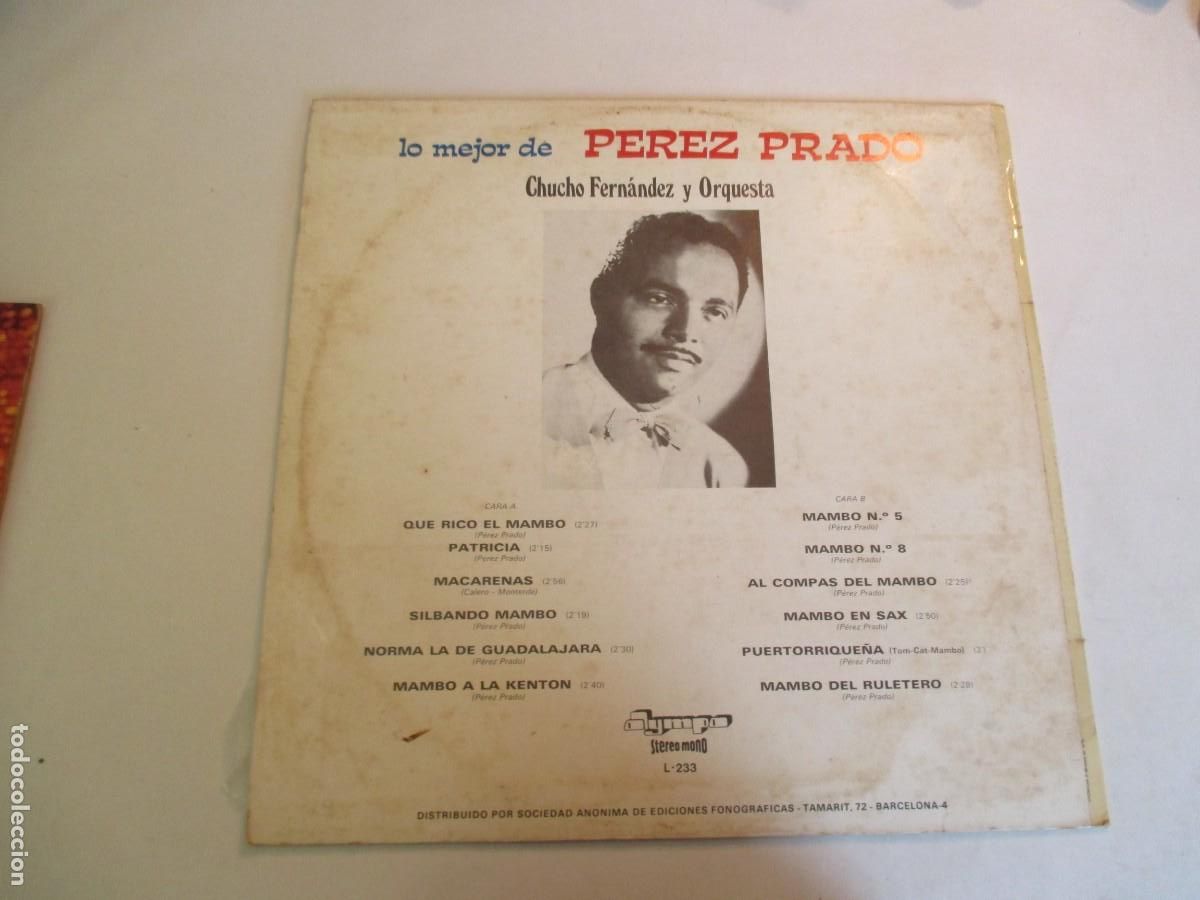 Discos de vinilo: P&Eacute;REZ PRADO Lo mejor de ... Z143 - Foto 2