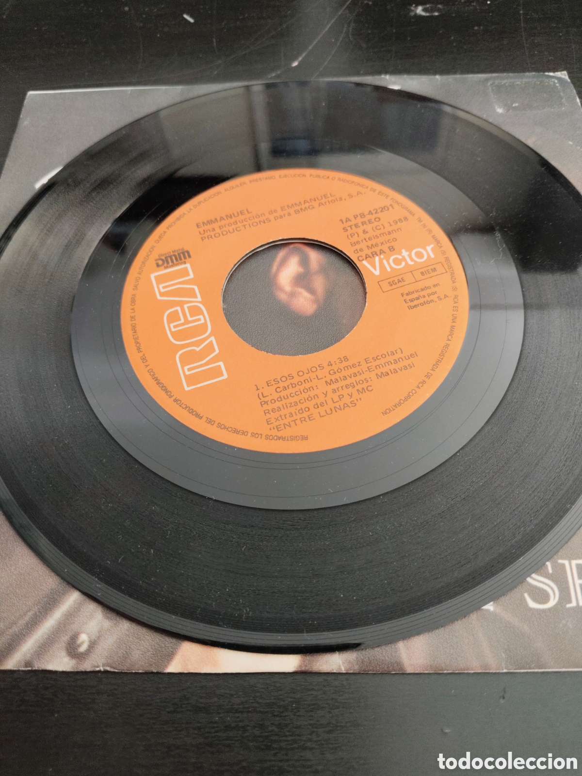 Discos de vinilo: Emmanuel&nbsp;&ndash;&nbsp;Que Sera. Vinilo 7&rdquo; 1988 Espa&ntilde;a - Foto 4