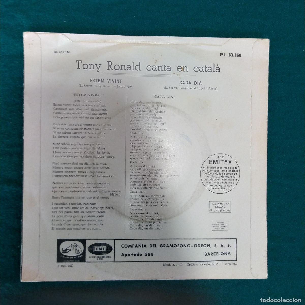 Discos de vinilo: Tony Ronald &ndash; Estem Vivint - Foto 2