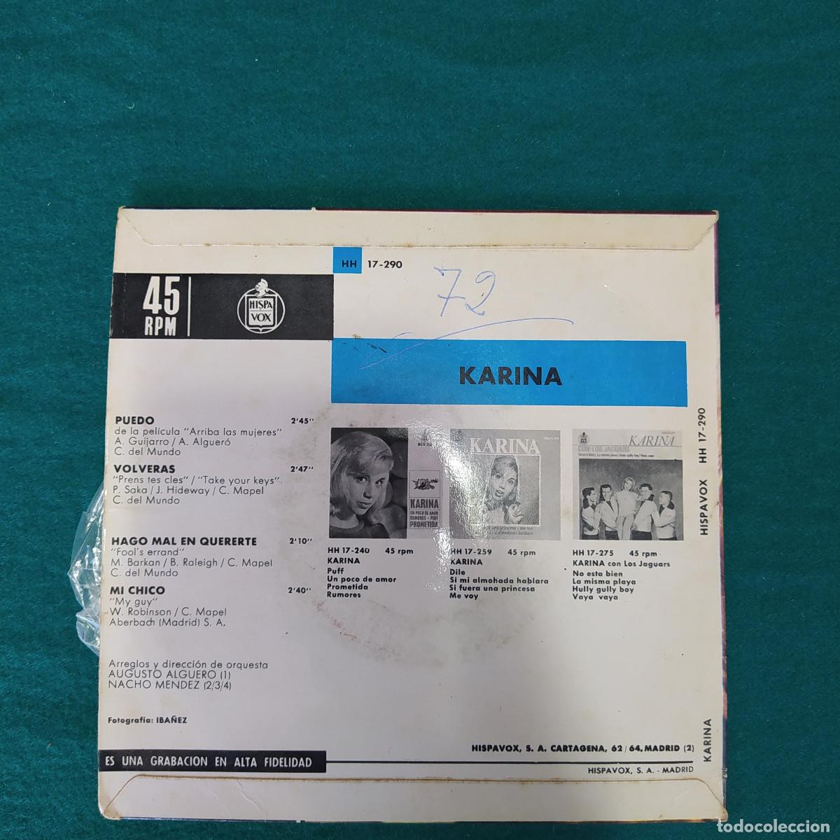 Discos de vinilo: Karina &ndash; Puedo 1964 17-290 - Foto 3