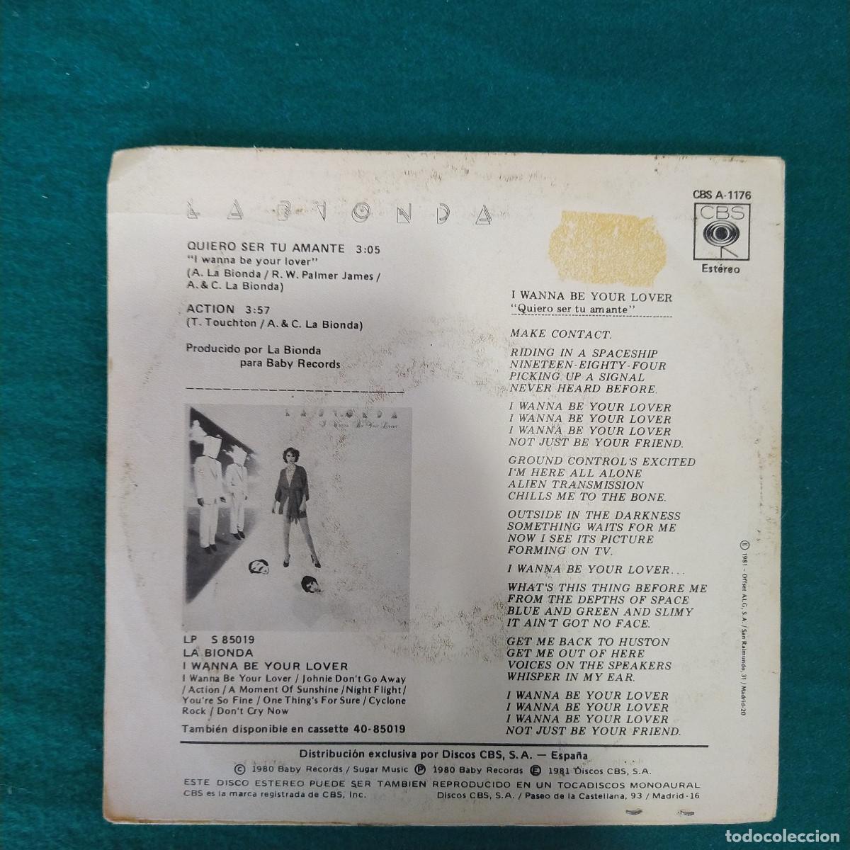Discos de vinilo: La Bionda &ndash; Quiero Ser Tu Amante - Foto 2
