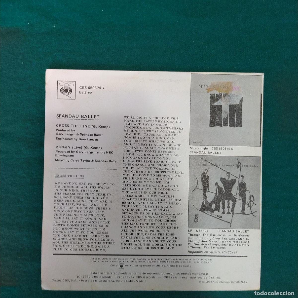 Discos de vinilo: Spandau Ballet &ndash; Cross The Line - Foto 2