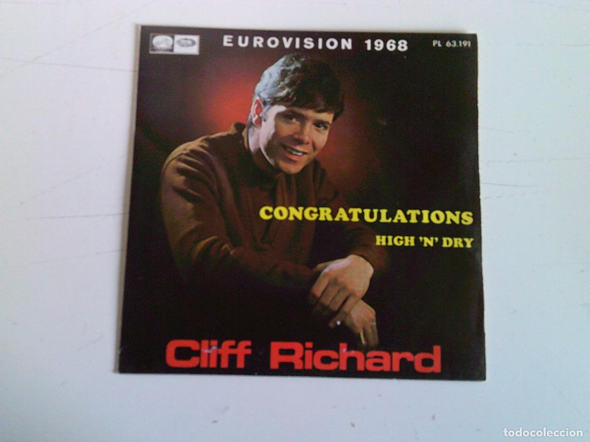 Discos de vinilo: Single Cliff Richard congratulati&oacute;n - Foto 1
