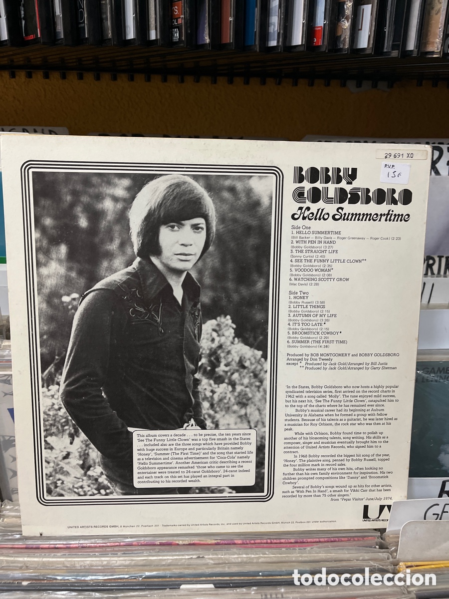 Discos de vinilo: bobby goldsboro hello summertime - Foto 2