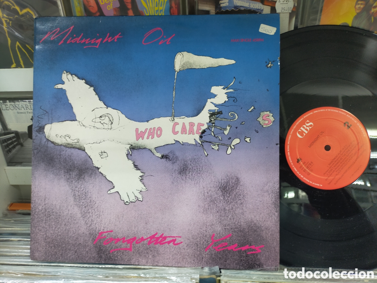 Discos de vinilo: Midnight o&iacute;l maxi forgotten years 1990 - Foto 1