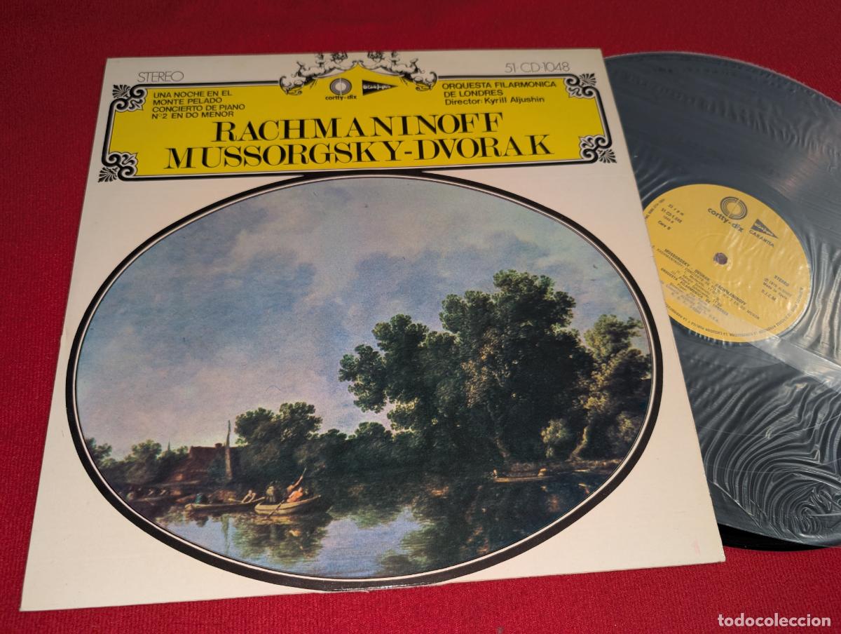 Discos de vinil: ORQ.FIL.LONDRES Aljushin RACHMANINOFF+MUSSORGSKY+DVORAK ++ 1975 Cortty Dix EL CORTE INGLES EX