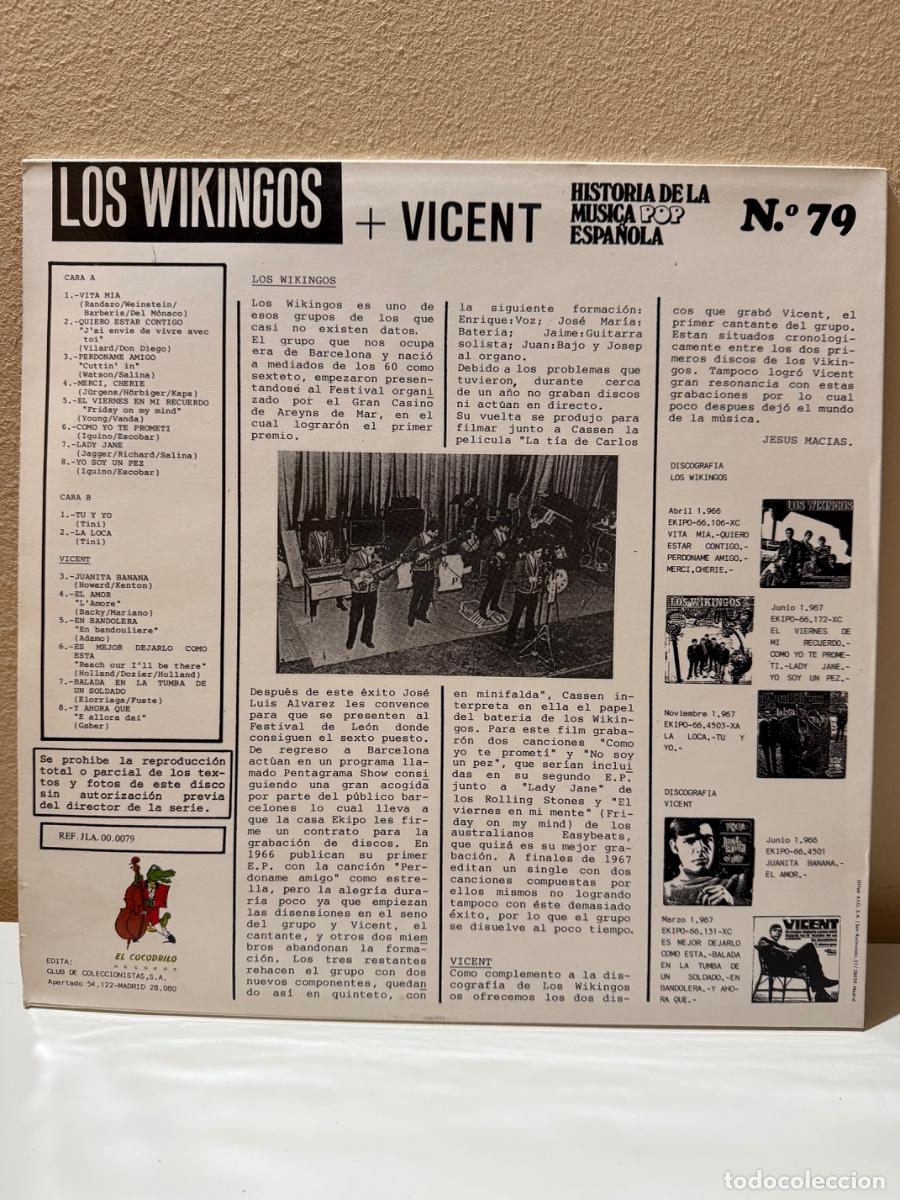 Discos de vinilo: LP LOS WIKINGOS + VICENT - Foto 2