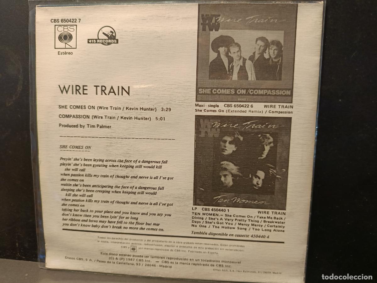 Discos de vinilo: WIRE TRAIN SHE COMES ON SINGLE SPAIN 1987 PDELUXE - Foto 2