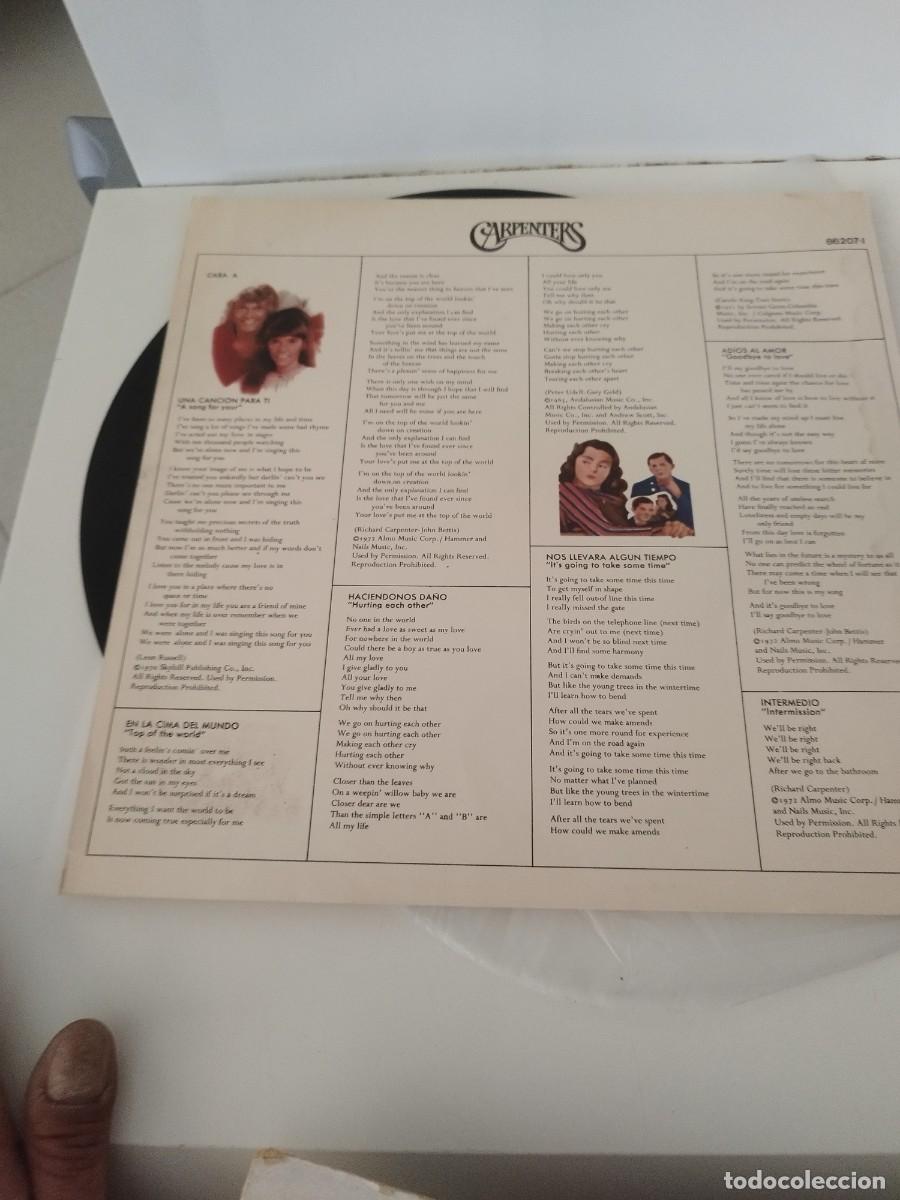 Discos de vinilo: Carpenters &ndash; A Song For You. Lp. - Foto 6