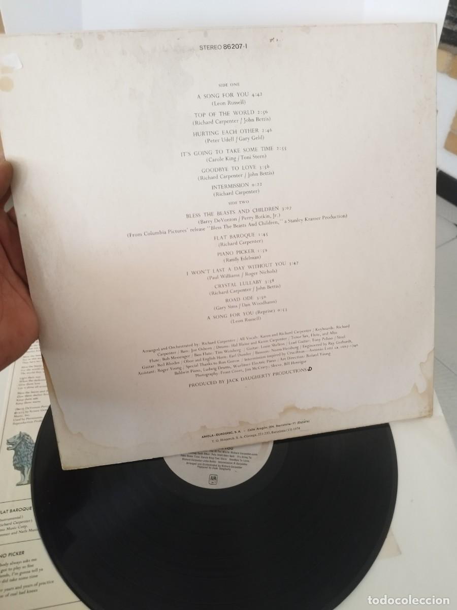 Discos de vinilo: Carpenters &ndash; A Song For You. Lp. - Foto 7