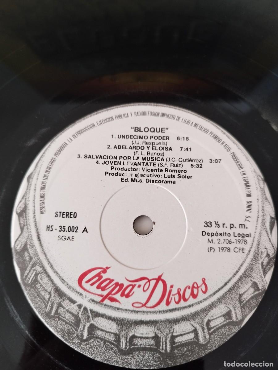 Discos de vinilo: Bloque &ndash; Bloque. Lp, disco en muy buen estado. - Foto 2