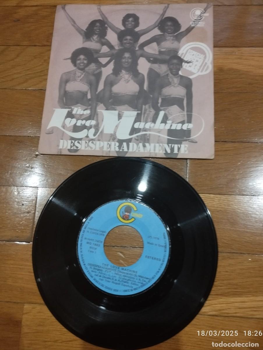 Discos de vinilo: SINGLE - THE LOVE MACHINE - DESESPERADAMENTE - 1978 - Foto 1