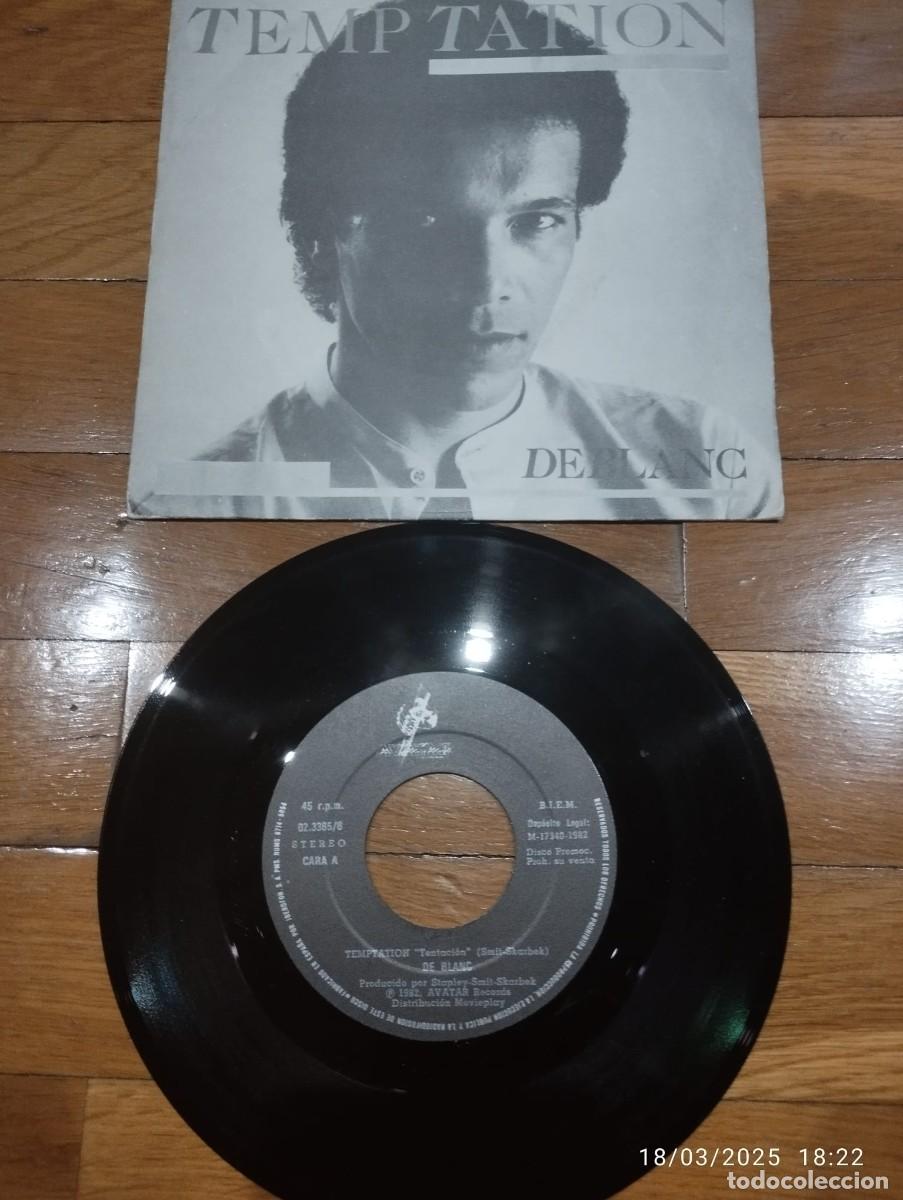 Disques de vinyle: SINGLE TEMPATION - DE BLANC - 1982