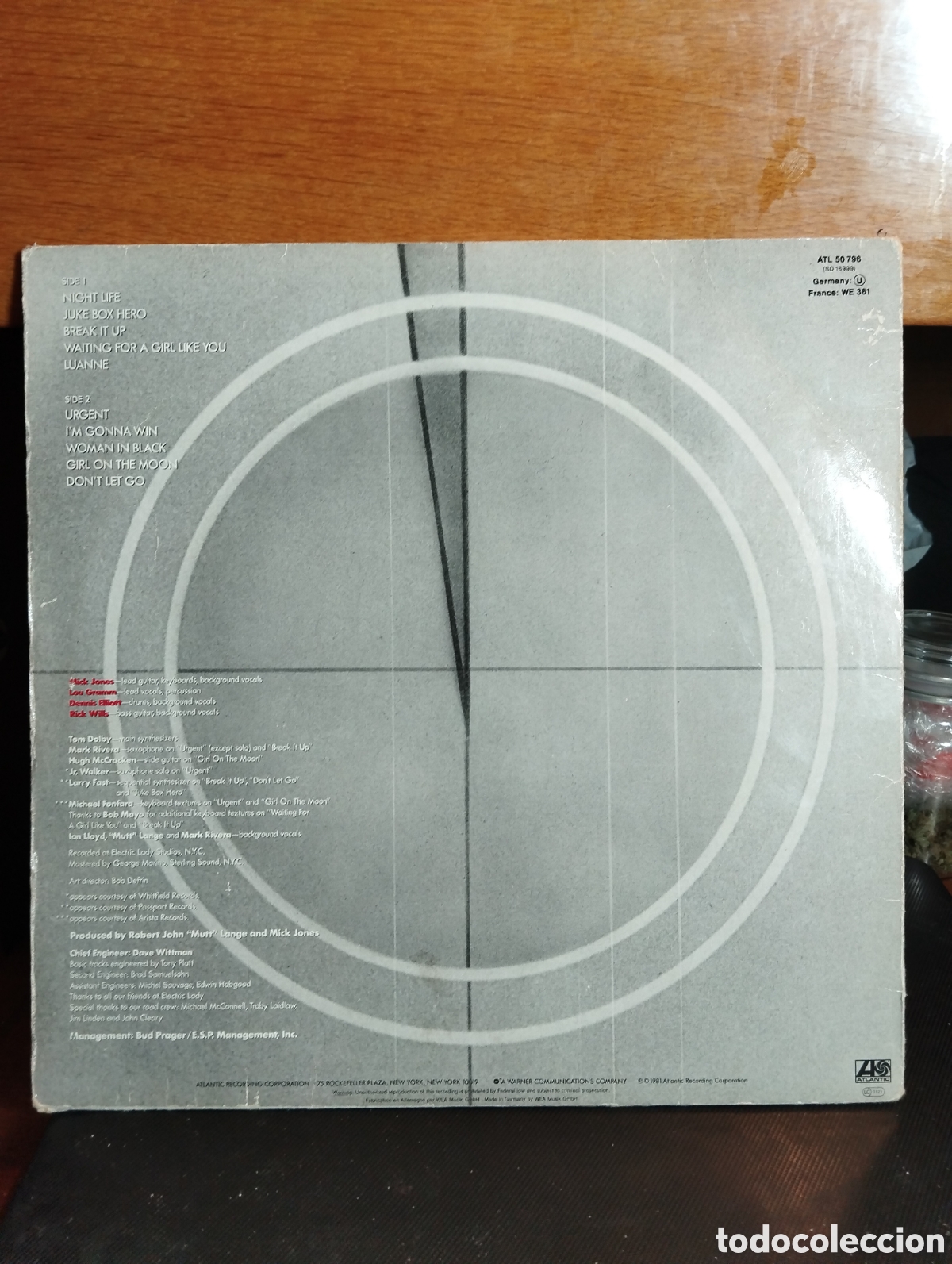 Discos de vinilo: FOREIGNER 4, EDICION GERMANY - Foto 2