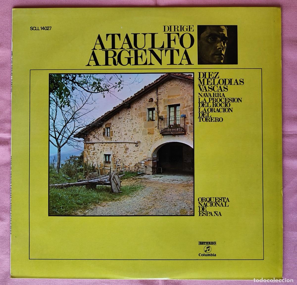 Discos de vinil: DIEZ MELOD&Iacute;AS VASCAS .- DIRIGE ATAULFO ARGENTA.