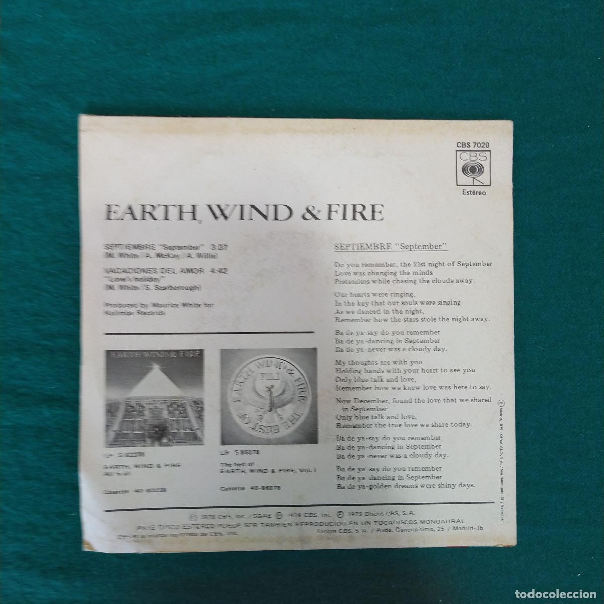 Discos de vinilo: Earth, Wind & Fire &lrm;&ndash; Septiembre - Foto 2