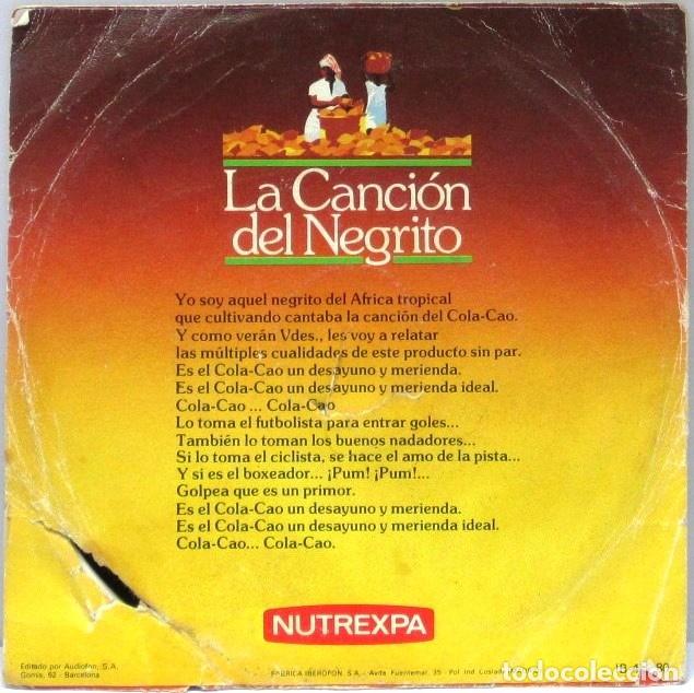 Discos de vinilo: LA CANCION DEL NEGRITO - CONFIDENCIAS CON NUTREXPA - SINGLE - Foto 2