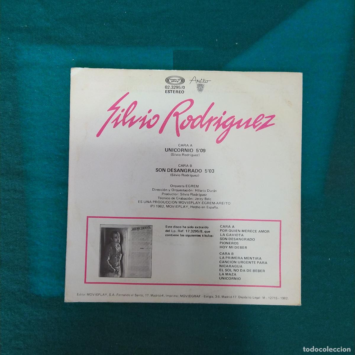 Discos de vinilo: Silvio Rodr&iacute;guez &ndash; Unicornio - Foto 2