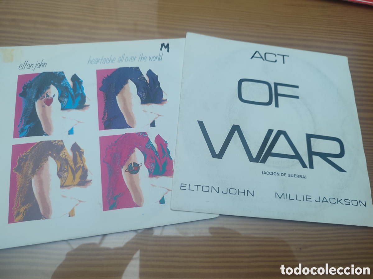 Discos de vinilo: Lote de 2 singles de Elton John ,vinilos como nuevos - Foto 1