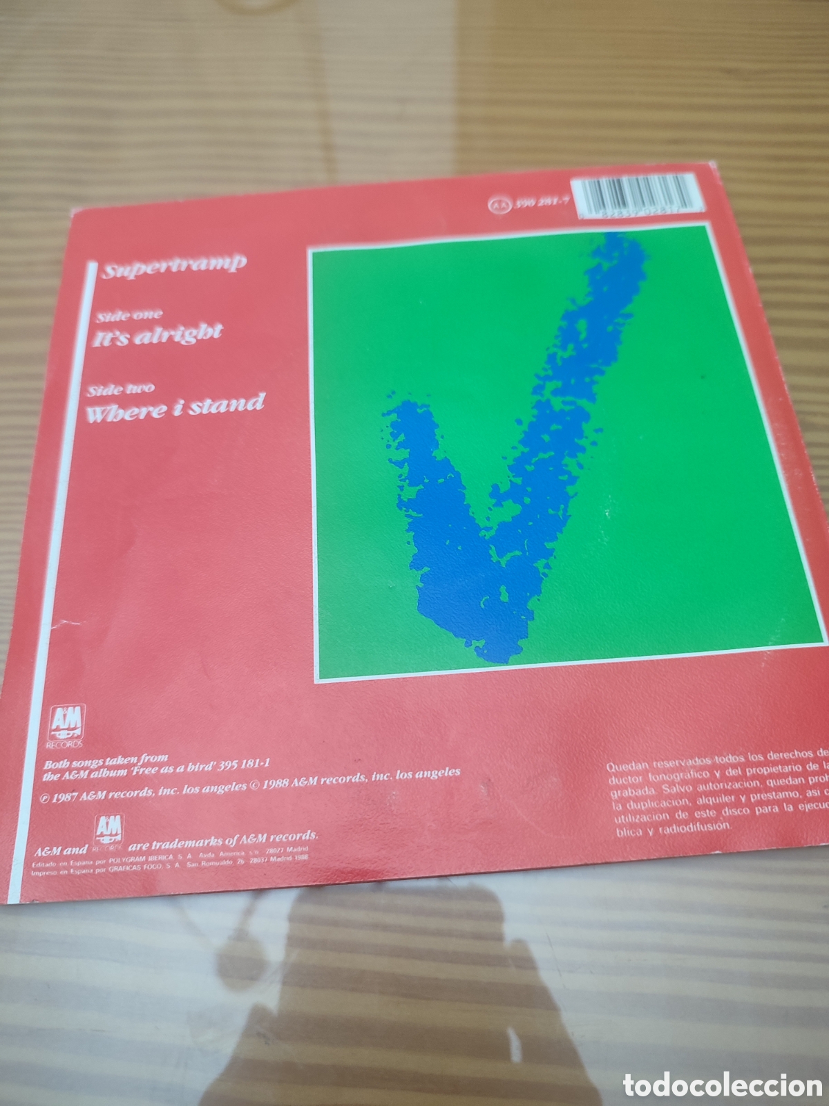 Discos de vinilo: Disco Vinilo single de Supertramp &rdquo;Its All Right &rdquo; vinilo como nuevo - Foto 2