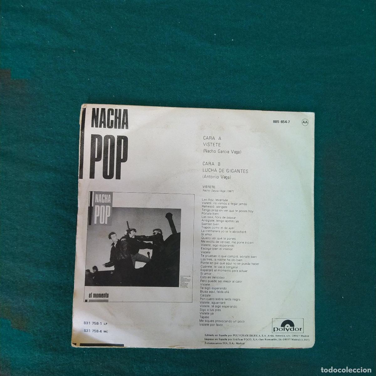Discos de vinilo: Nacha Pop &ndash; V&iacute;stete . - Foto 2