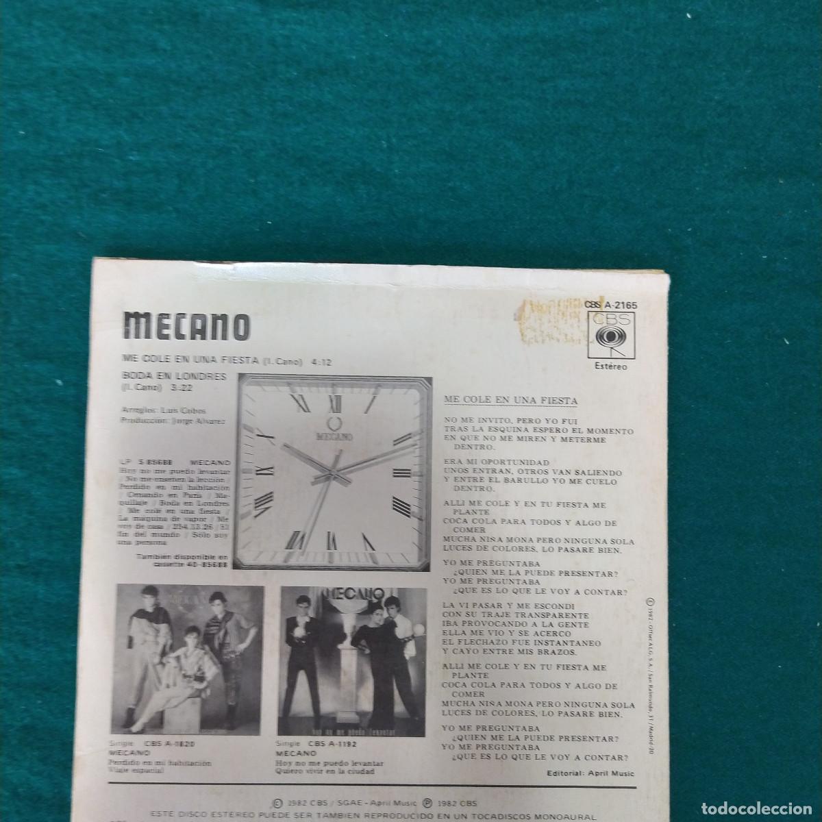 Discos de vinilo: Mecano &lrm;&ndash; Me Col&eacute; En Una Fiesta - Foto 2