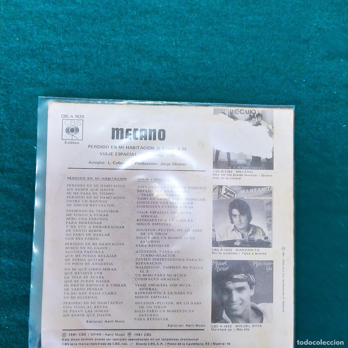 Discos de vinilo: Mecano &ndash; Perdido En Mi Habitaci&oacute;n - Foto 2