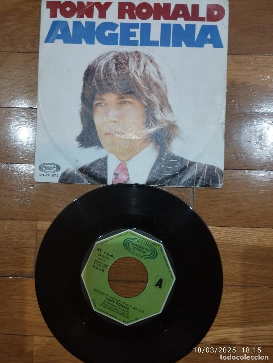 Discos de vinilo: SINGLE - TONY RONALD - ANGELINA - 1976 - Foto 1