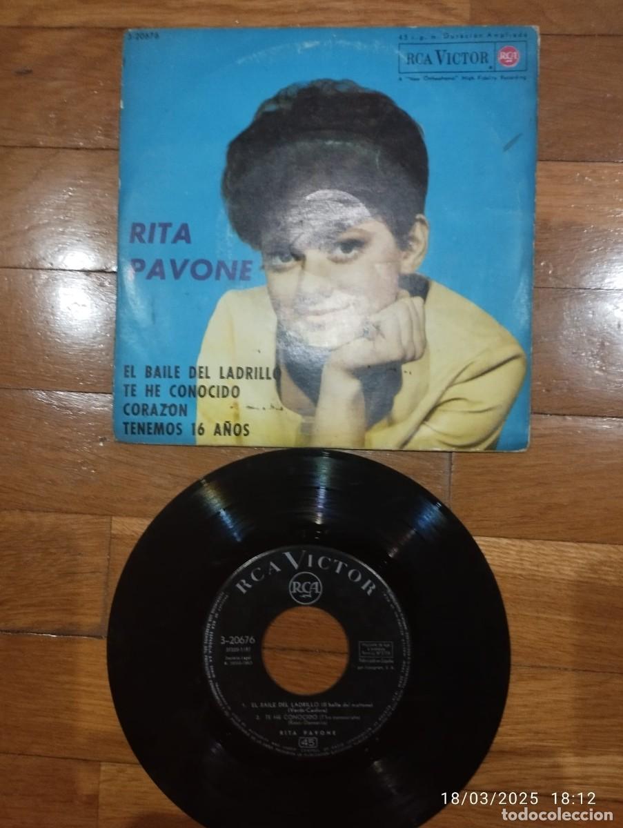 Discos de vinilo: SINGLE - RITA PAVONE - EL BAILE DEL LADRILLO - 1963 EP. - Foto 1