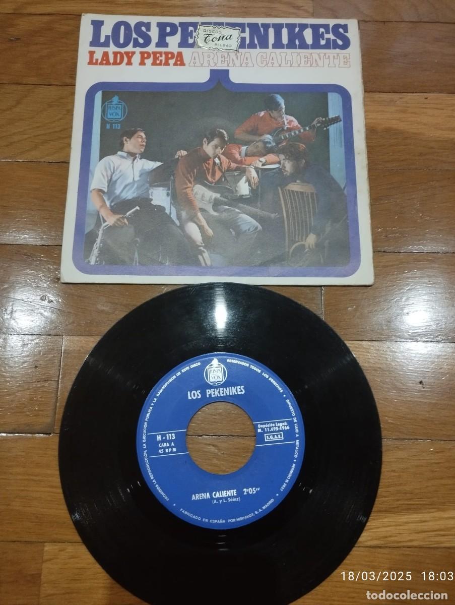 Discos de vinilo: SINGLE - LOS PEKENIKES - ARENA CALIENTE - 1966 - Foto 1
