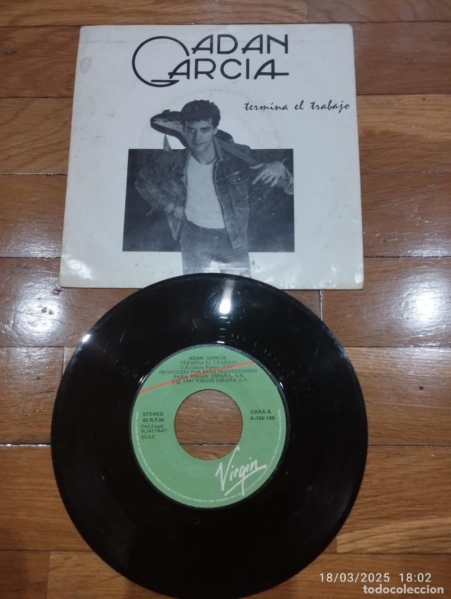 Discos de vinilo: SINGLE - ADAN GARCIA - TERMINA EL TRABAJO - 1987 - Foto 1