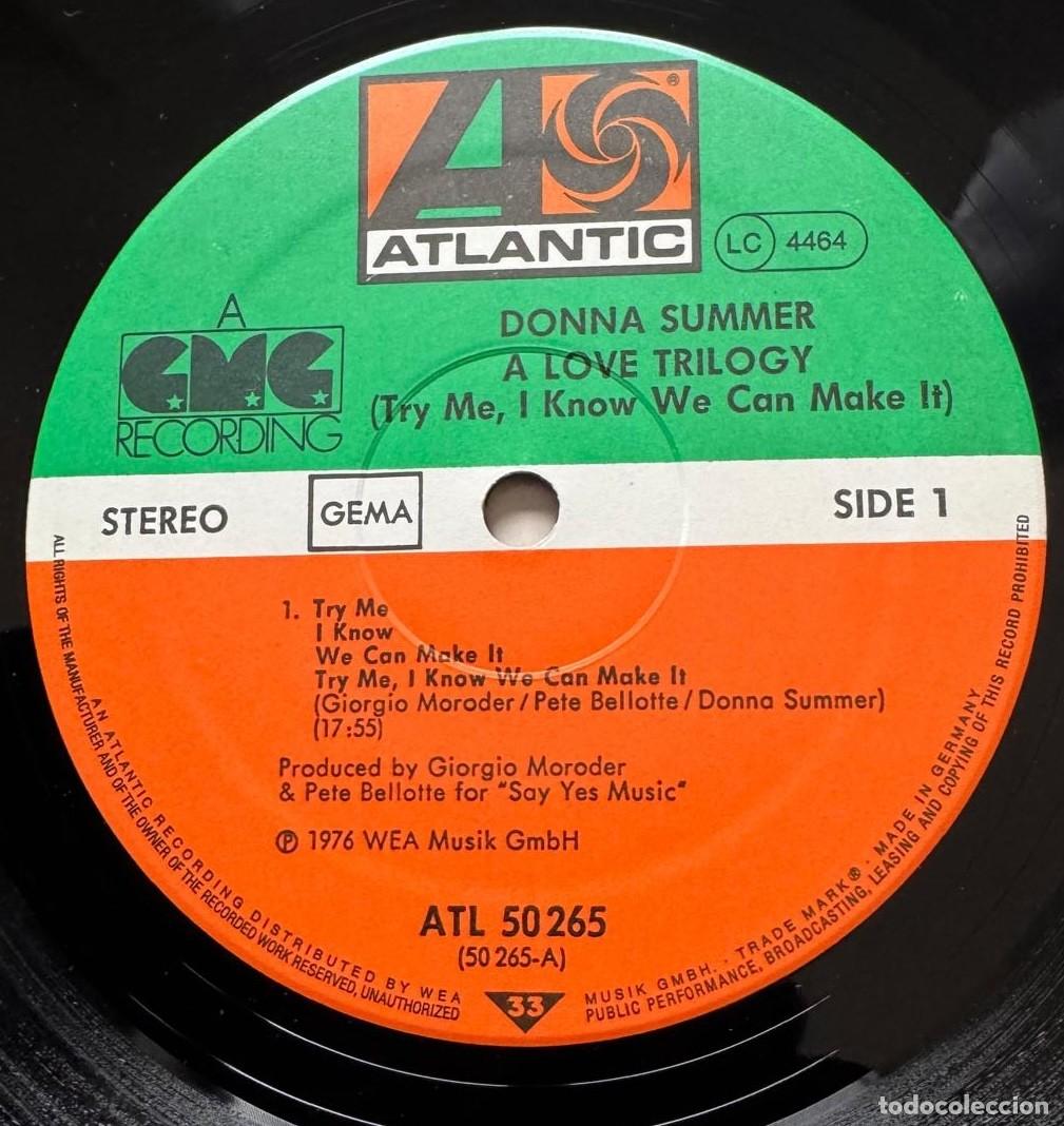 Discos de vinilo: Donna Summer 33t A love Trilogy EX EX - Foto 2