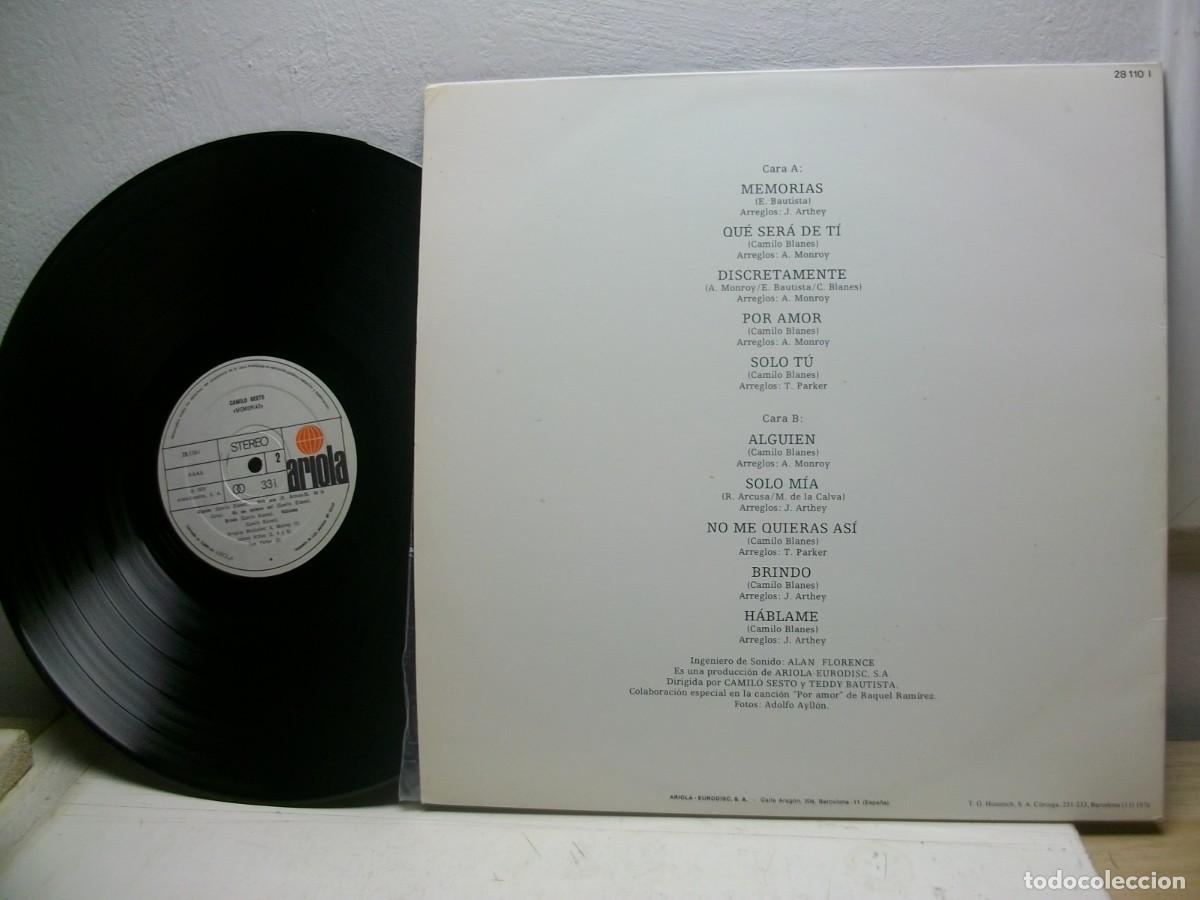 Discos de vinilo: CAMILO SESTO -MEMORIAS LP - Foto 2