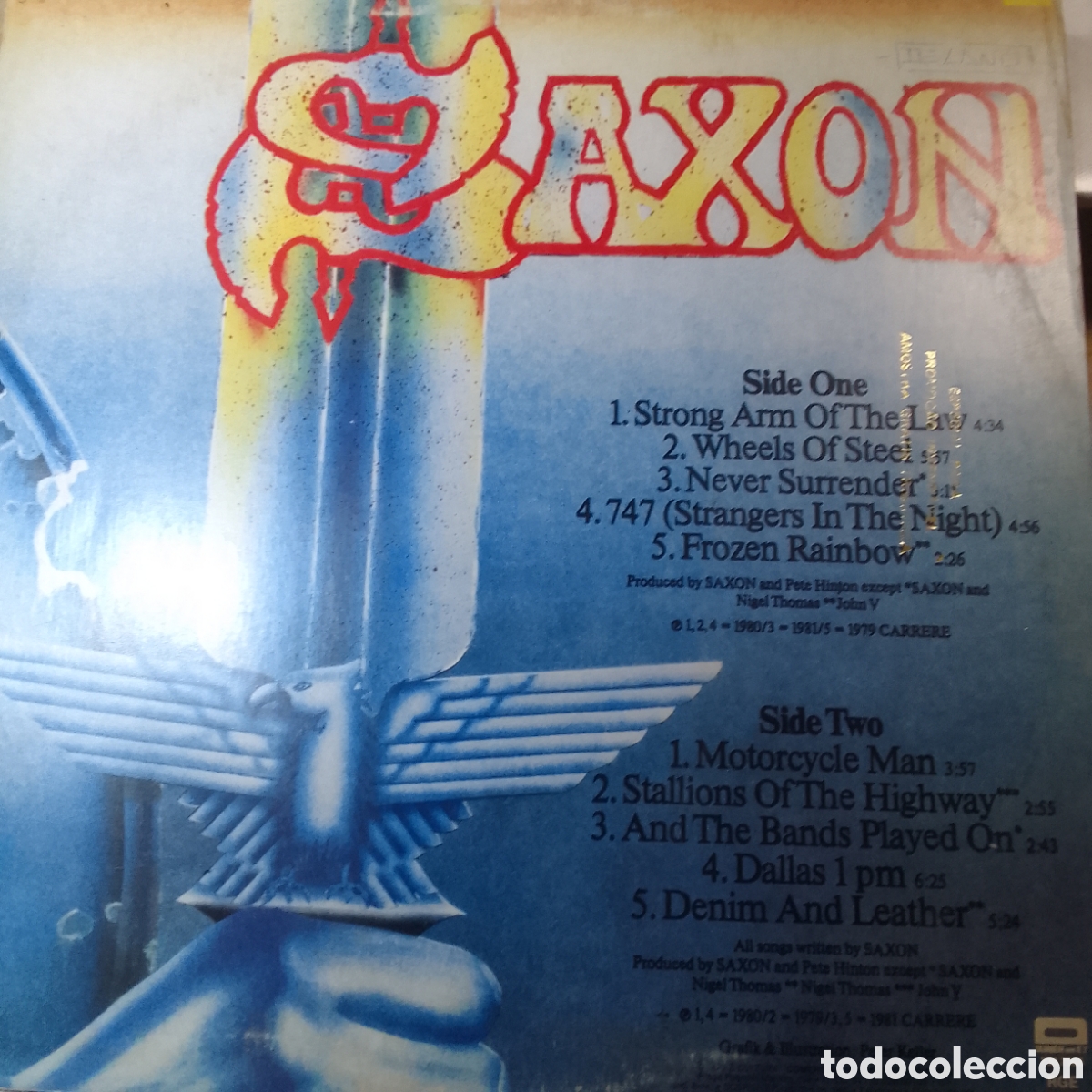 Discos de vinilo: Saxon Strong arm metal - Foto 2