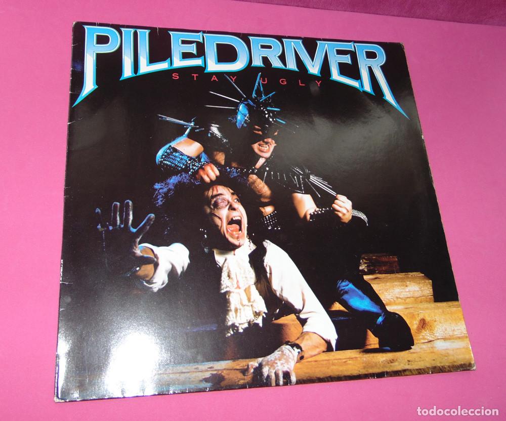 Discos de vinilo: PILEDRIVER&ndash; Stay Ugly - LP ROADRUNNER 1986 - Foto 4