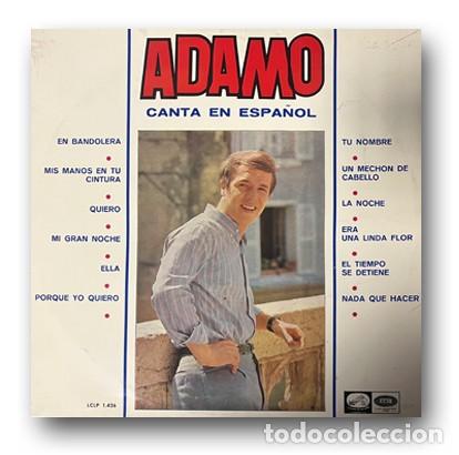 Discos de vinilo: Adamo &ndash; Canta En Espa&ntilde;ol LP - Foto 1