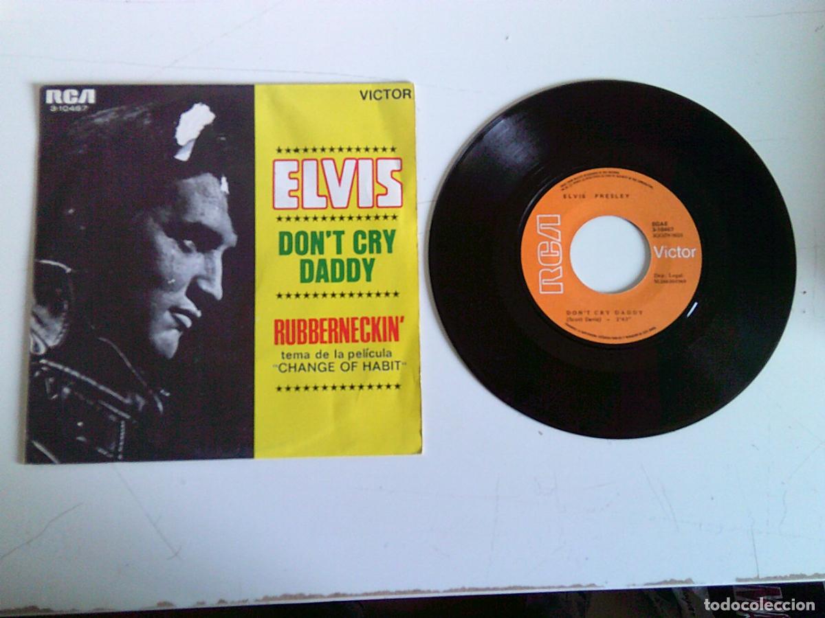 Discos de vinilo: Single Elvis Don&acute;t Cry Daddy - Foto 2