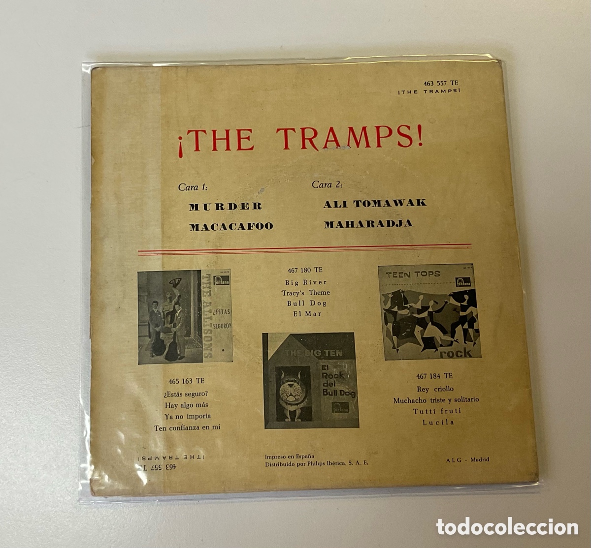 Discos de vinilo: THE TRAMPS. Murder. EP. - Foto 2