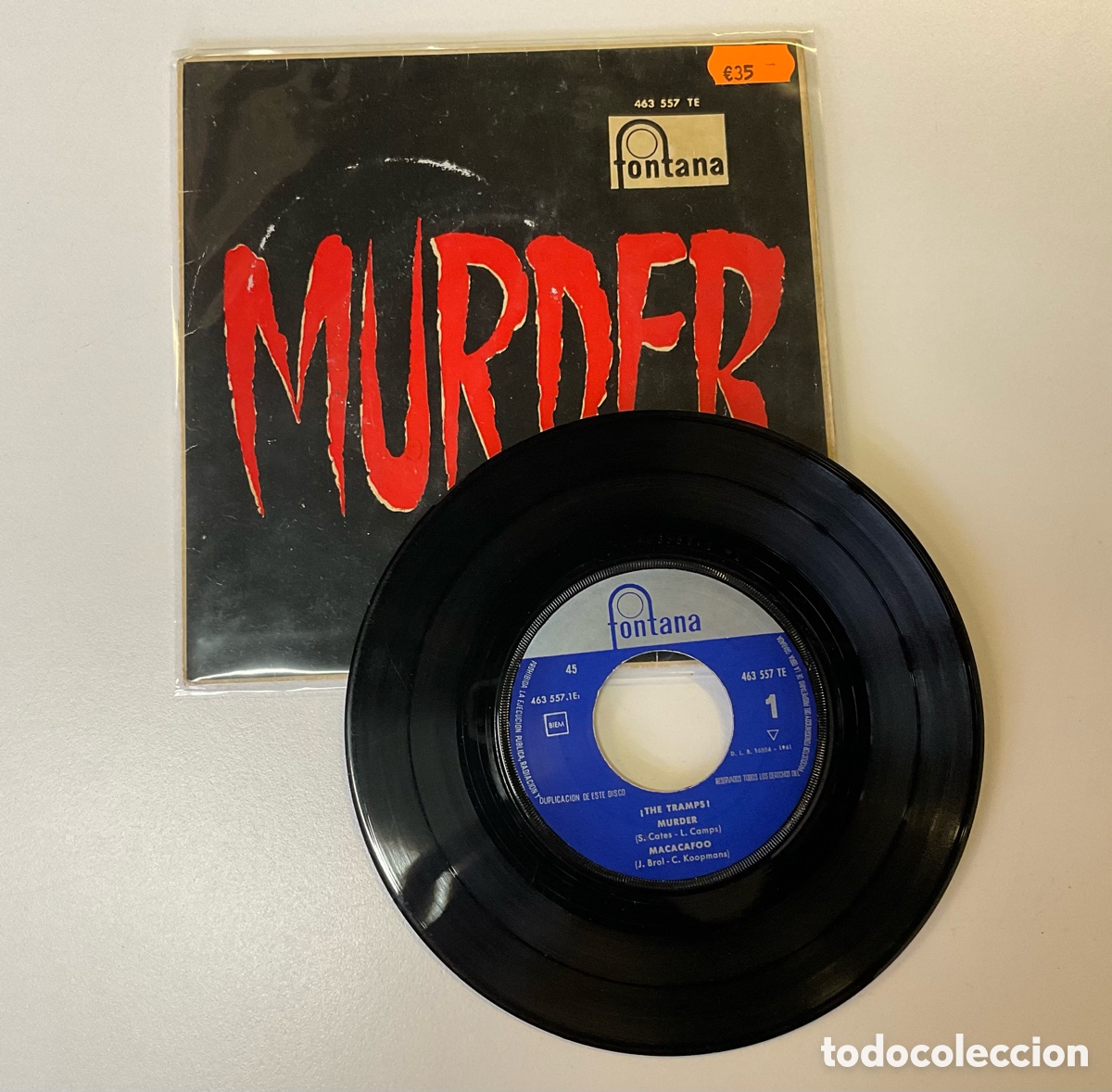 Discos de vinilo: THE TRAMPS. Murder. EP. - Foto 3