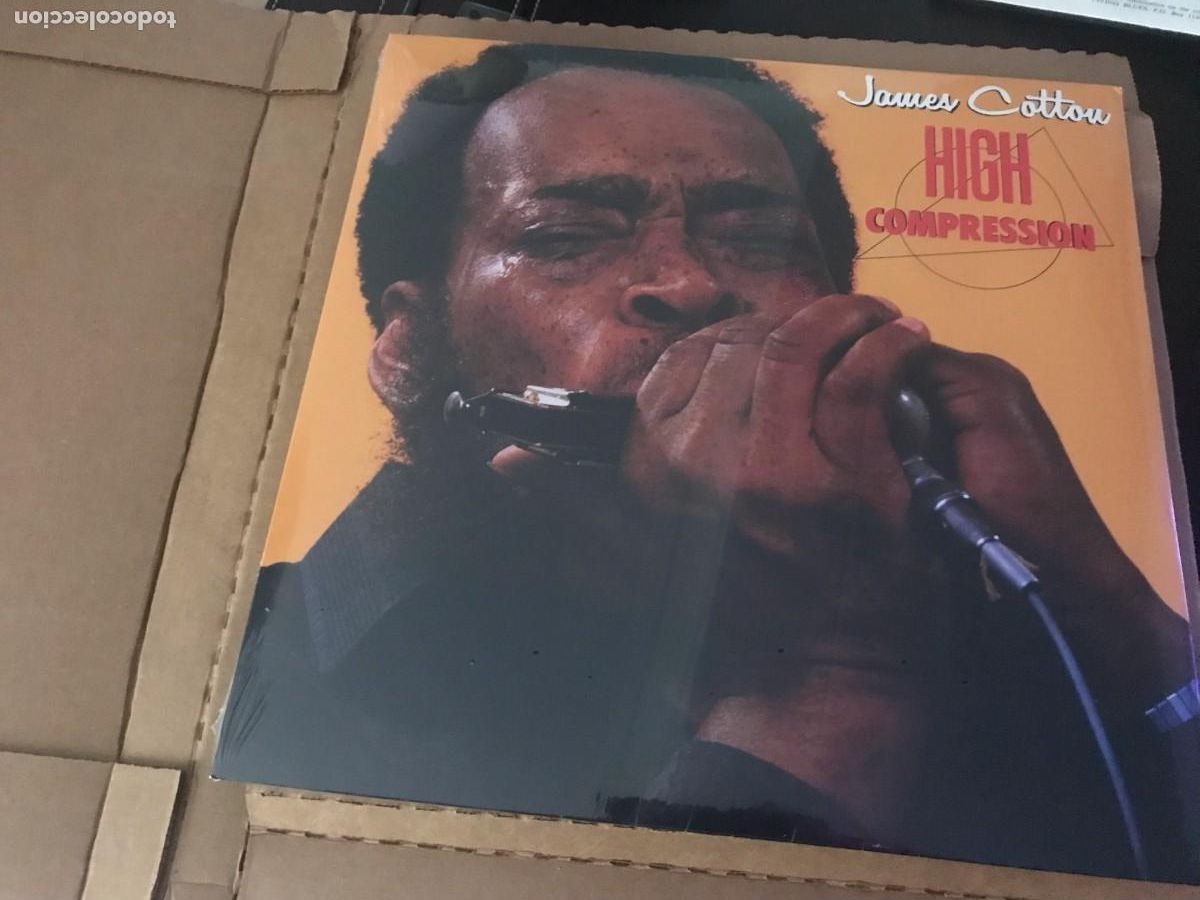 Discos de vinilo: LP JAMES COTTON. HIGH COMPRESSION. BLUES - Foto 1